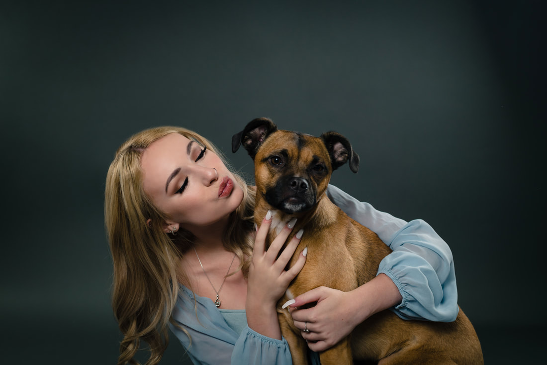 Senior Picture with Dog